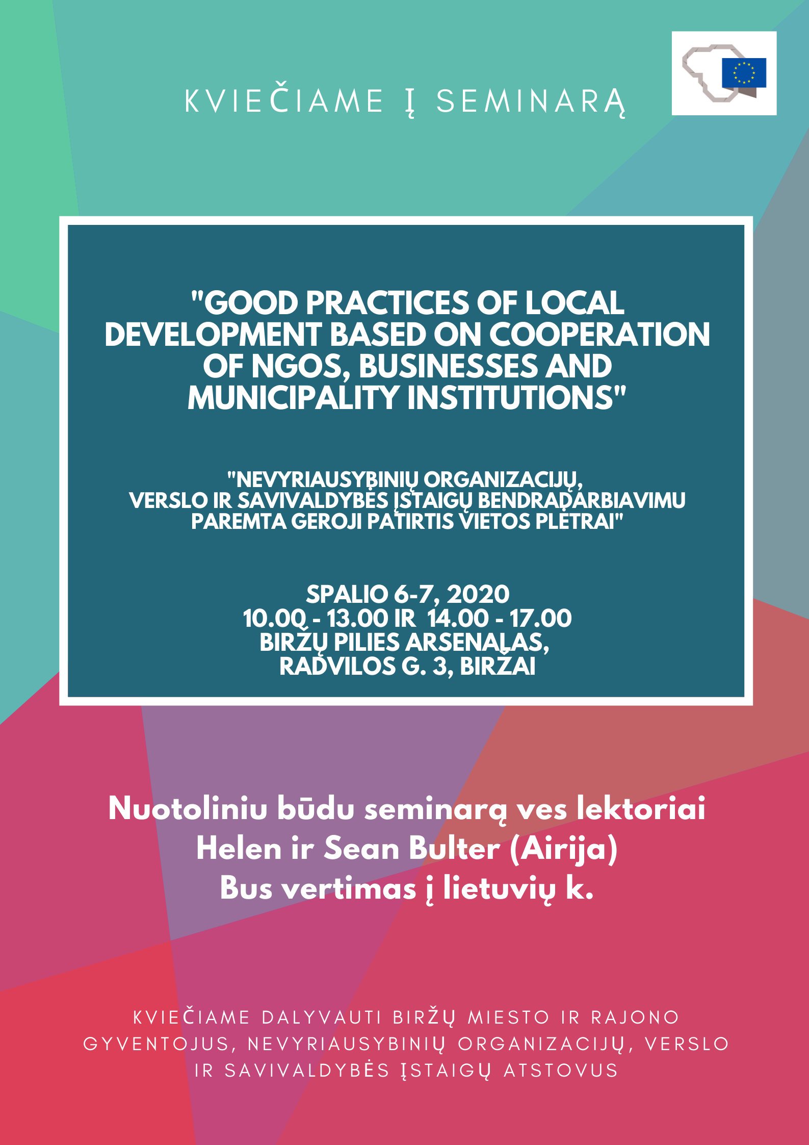 Kvietimas į seminarą 2020 10 6 7